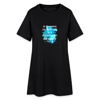 Un changement de sentiment est un changement de destin - Robe T-shirt Femme - noir - Devant