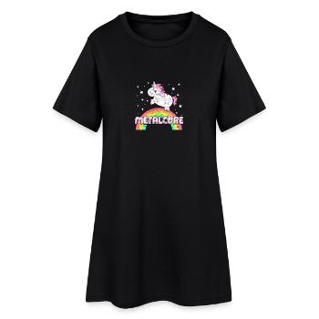 musique metalcore ironique cool Unicorn - Robe T-shirt Femme - noir - Devant