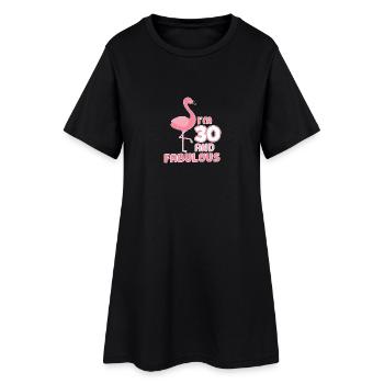 Drôle cadeau d'anniversaire Flamingo 30 ans! - Robe T-shirt Femme - noir - Devant