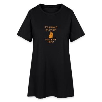 il est toujours dans ma tête HALLOWEEN GRAVES. drôle - Robe T-shirt Femme - noir - Devant