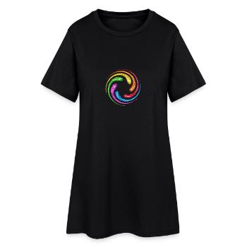 Infinity spirale Infinie pierres Arc-en-ciel - Robe T-shirt Femme - noir - Devant