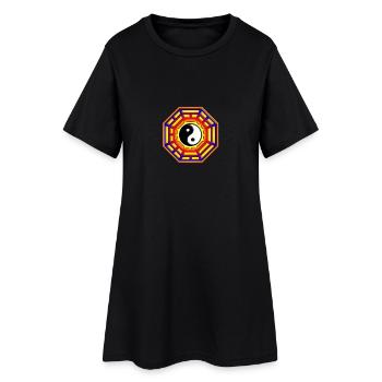 Bagua, Pakua,Yin Yang, Chi, Feng Shui,Art Martiaux - Robe T-shirt Femme - noir - Devant