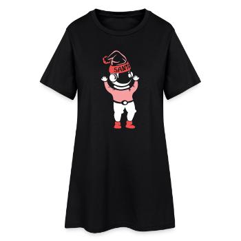 Père Noël Astronaute Astronaute Espace Graphique - Robe T-shirt Femme - noir - Devant