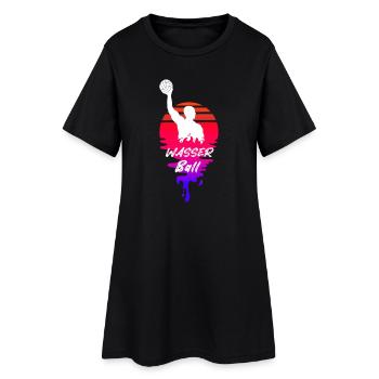 Wasserballer Wasserpolo Sunset - Frauen T-Shirt-Kleid - Schwarz - Vorne