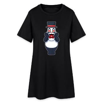 Panda Groom Heart Wedding - Women’s T-Shirt Dress - black - Front