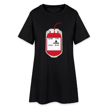 Une poche de sang négative - Robe T-shirt Femme - noir - Devant