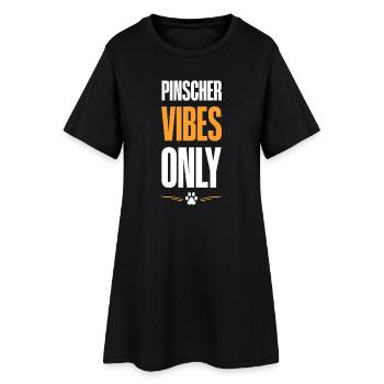 Pinscher Vibes uniquement - Robe T-shirt Femme - noir - Devant