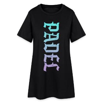Padel Sport - Frauen T-Shirt-Kleid - Schwarz - Vorne