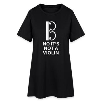 Clé d’alto Non, ce n’est pas un violon - Robe T-shirt Femme - noir - Devant
