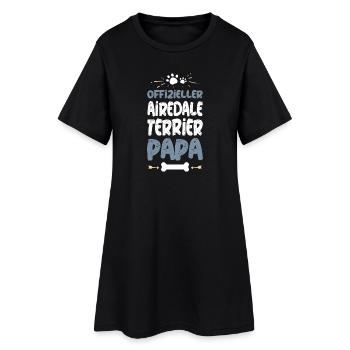 Offizieller Airedale Terrier Papa - Frauen T-Shirt-Kleid - Schwarz - Vorne