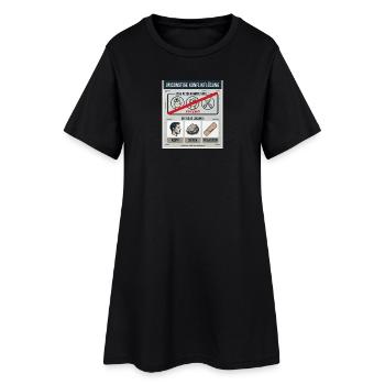 Kopf Stein Pflaster Konfliktlösung - Frauen T-Shirt-Kleid - Schwarz - Vorne
