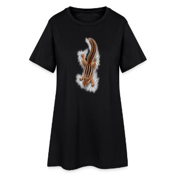 Des tamias sur la chemise - Robe T-shirt Femme - noir - Devant