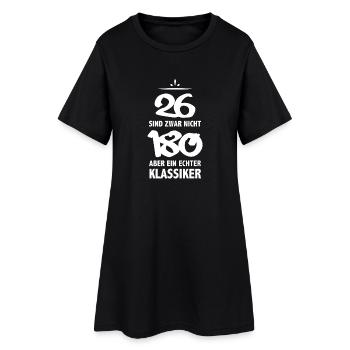 Dart Darts Shirt T-Shirt 26 nicht 180 Klassiker - Frauen T-Shirt-Kleid - Schwarz - Vorne