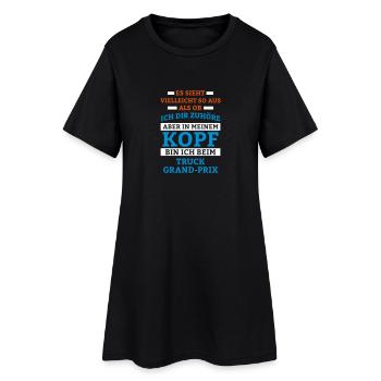 Truck-Grand-Prix Sportart - Frauen T-Shirt-Kleid - Schwarz - Vorne