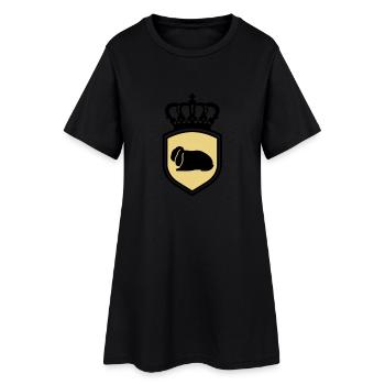NHD emblème nain manteau de lapin de Lop de la - Robe T-shirt Femme - noir - Devant