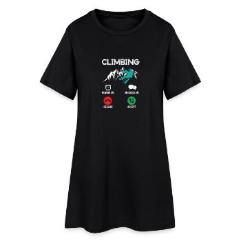 Climbing Gets Climbers - Women’s T-Shirt Dress - black - Front