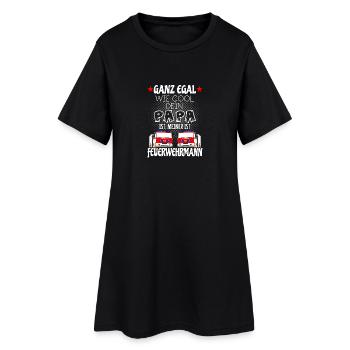 Kinder T-Shirt - Mein Papa ist Feuerwehrmann - Frauen T-Shirt-Kleid - Schwarz - Vorne