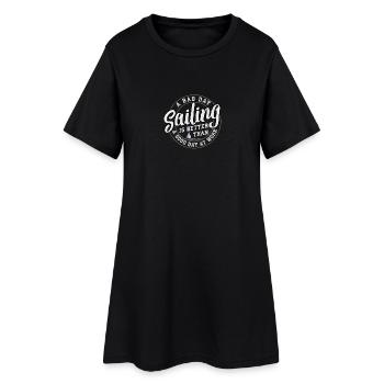 better than works / funny sailshirt / sail - Women’s T-Shirt Dress - black - Front