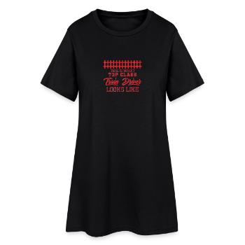 Les conducteurs, les conducteurs de train, train, métro, ICE, train - Robe T-shirt Femme - noir - Devant