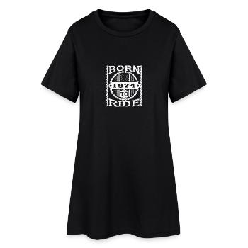 né motard tour cadeau d'anniversaire vélo 1974 - Robe T-shirt Femme - noir - Devant