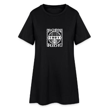 né motard tour cadeau d'anniversaire vélo 1981 - Robe T-shirt Femme - noir - Devant