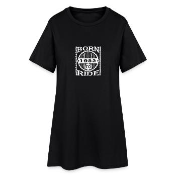 né motard tour cadeau d'anniversaire vélo 1982 - Robe T-shirt Femme - noir - Devant