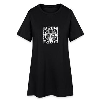 born ride geburtstag biker geschenk fahrrad 2004 - Frauen T-Shirt-Kleid - Schwarz - Vorne