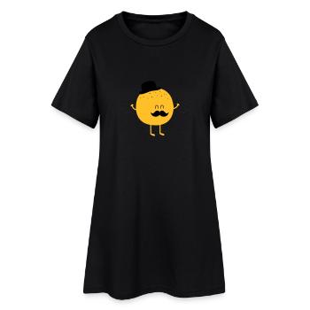 Funny Orange with Mustache - Robe T-shirt Femme - noir - Devant