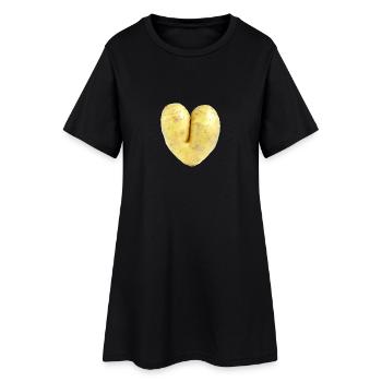 Here de pomme de terre - Robe T-shirt Femme - noir - Devant