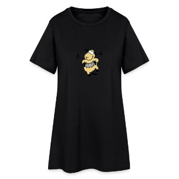 Schaf (3c) - Frauen T-Shirt-Kleid - Schwarz - Vorne