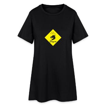 Fantasy / Dragon: ici Be - Dragons - Robe T-shirt Femme - noir - Devant