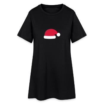 Santa Hat - Women’s T-Shirt Dress - black - Front