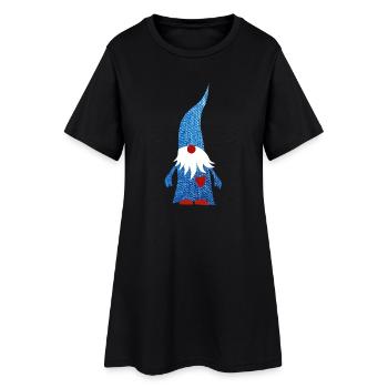 Éventail de décoration de Noël en jean en jean de Noël pour décoration forestière - Robe T-shirt Femme - noir - Devant