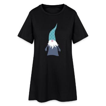 Gnome Dots Points Woodland Gnome Nursery de Noël - Robe T-shirt Femme - noir - Devant