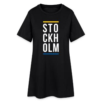 Design du logo de la ville de Stockholm - Robe T-shirt Femme - noir - Devant