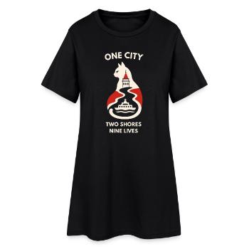 Excursion côtière du phare de Cat - Robe T-shirt Femme - noir - Devant