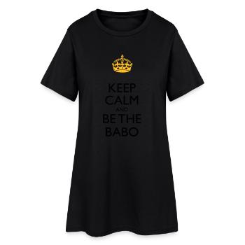 Gardez le calme et la BABO - Robe T-shirt Femme - noir - Devant
