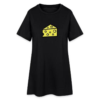 Fromage - Robe T-shirt Femme - noir - Devant