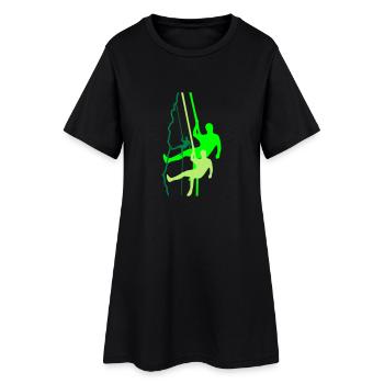 Climber rappelling - Women’s T-Shirt Dress - black - Front
