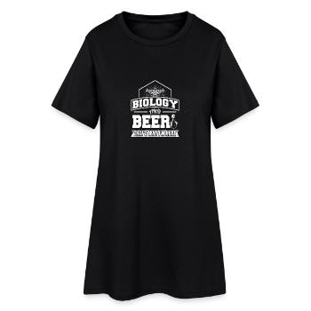 Biology AND BEER - Women’s T-Shirt Dress - black - Front