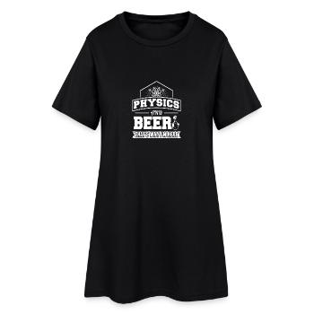 Physics AND BEER - Women’s T-Shirt Dress - black - Front