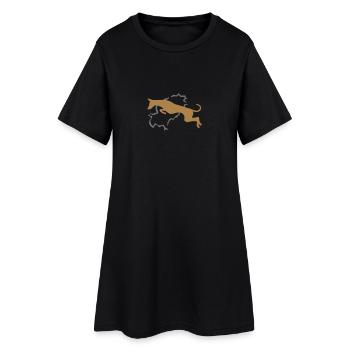 Podenco with Ibiza - Women’s T-Shirt Dress - black - Front