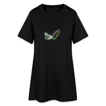 tortue de tortue - Robe T-shirt Femme - noir - Devant