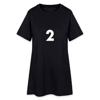Numéro 2, numéro deux, deux, deux, numéro deux, deux - Robe T-shirt Femme - noir - Devant