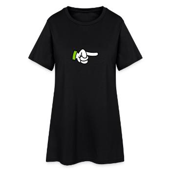 pointing finger / Zeigefinger (3c) - Women’s T-Shirt Dress - black - Front