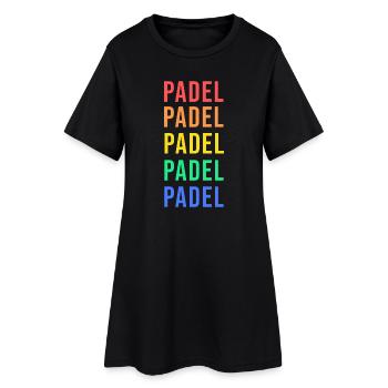Padelspiel Tennis Padel Spruch Spieler Freizeit - Frauen T-Shirt-Kleid - Schwarz - Vorne