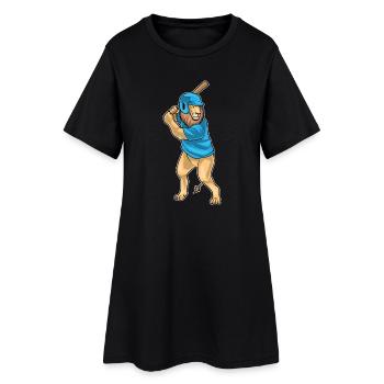 Lion Baseball Batte de Baseball - Robe T-shirt Femme - noir - Devant