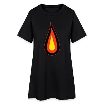 Germany Flame - Black Red Gold Design - Women’s T-Shirt Dress - black - Front
