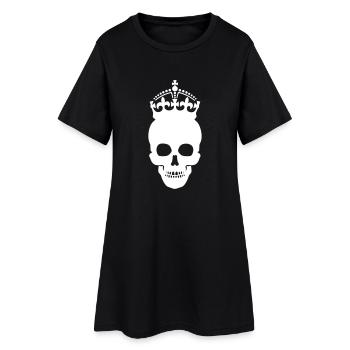 Skull Crown - Frauen T-Shirt-Kleid - Schwarz - Vorne