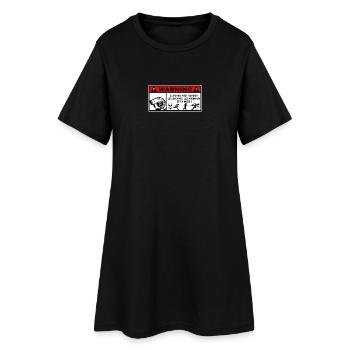 Turbo Humorous Warning - Women’s T-Shirt Dress - black - Front